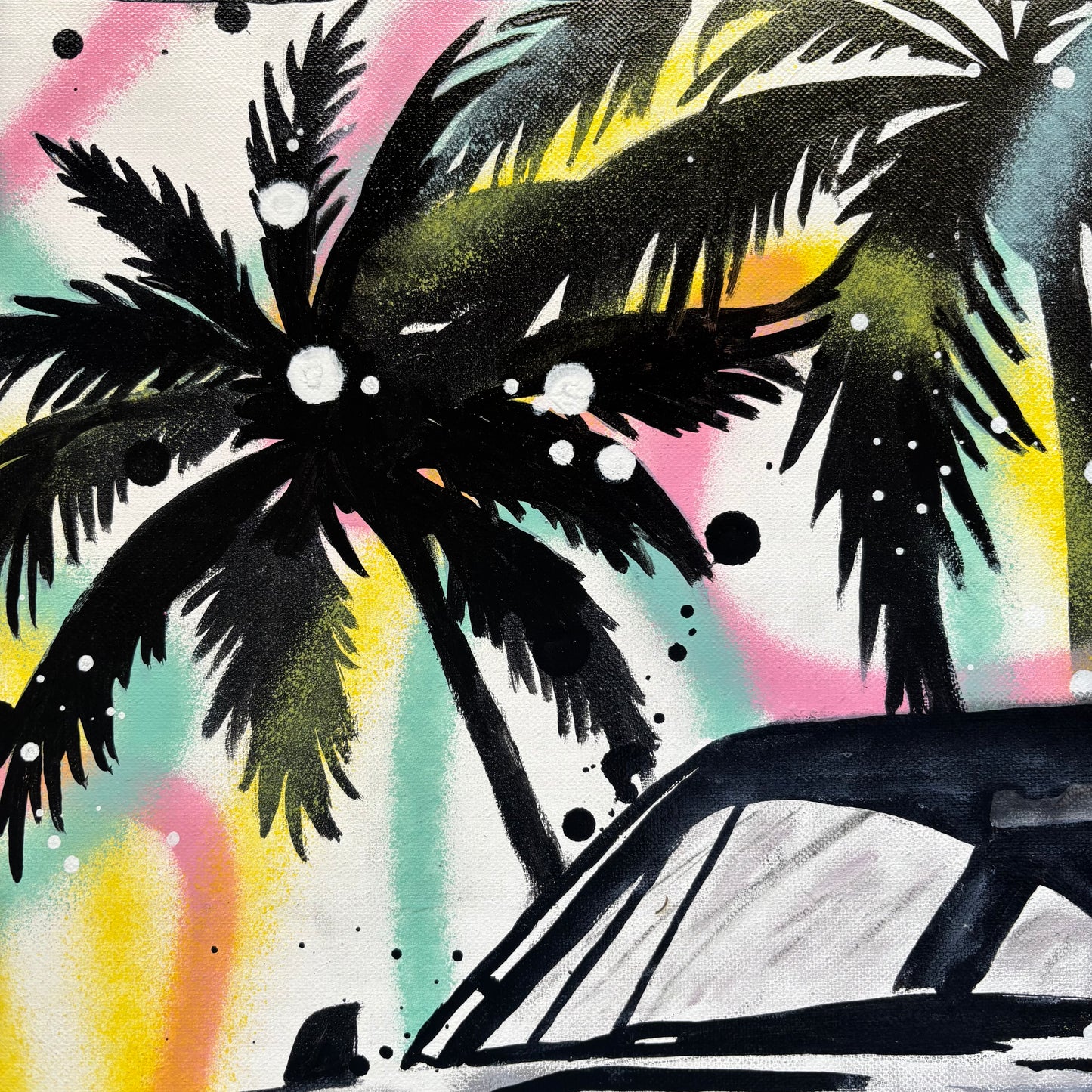 The pink panther wants sun with a Porsche