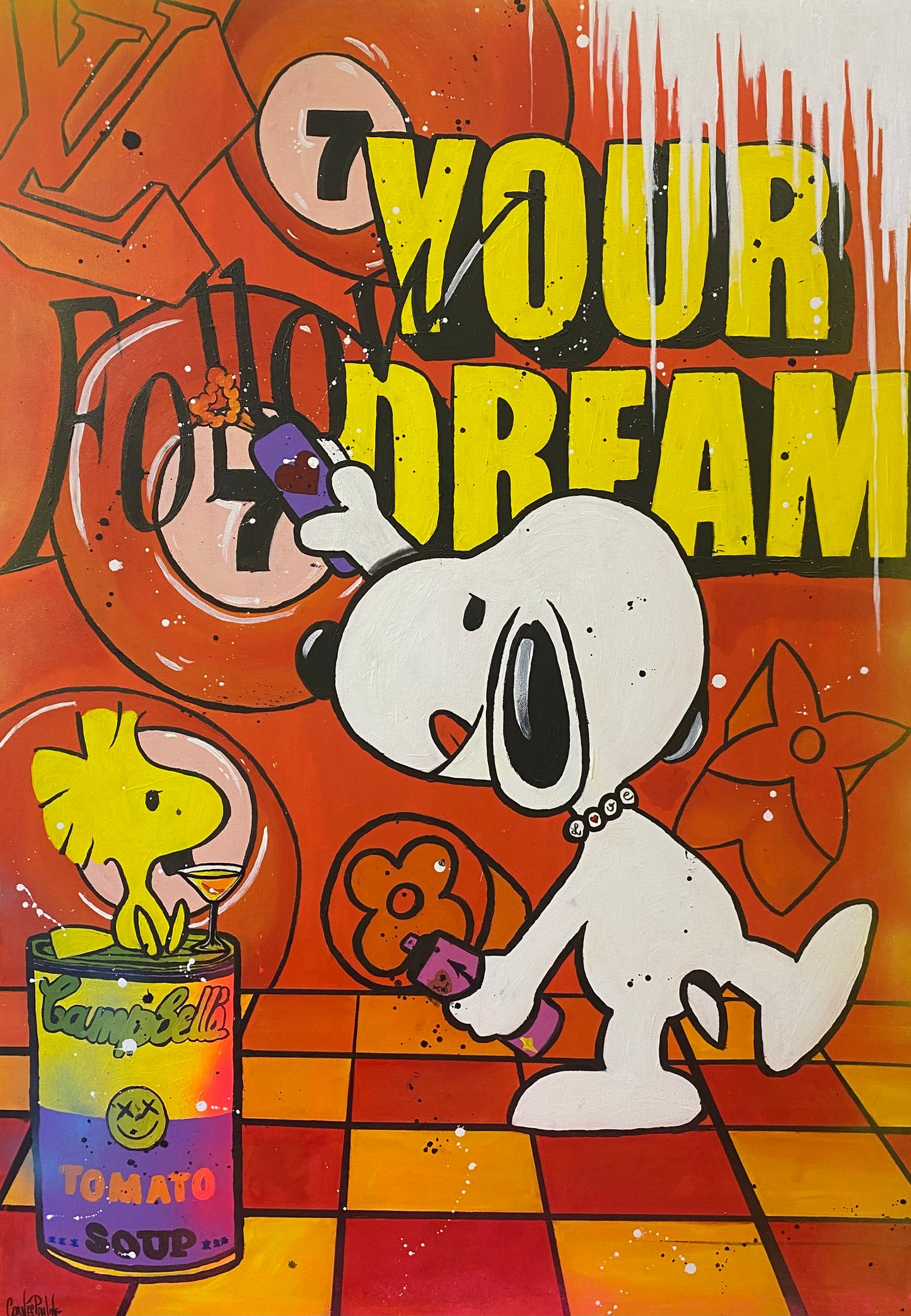 Tableau pop art snoopy