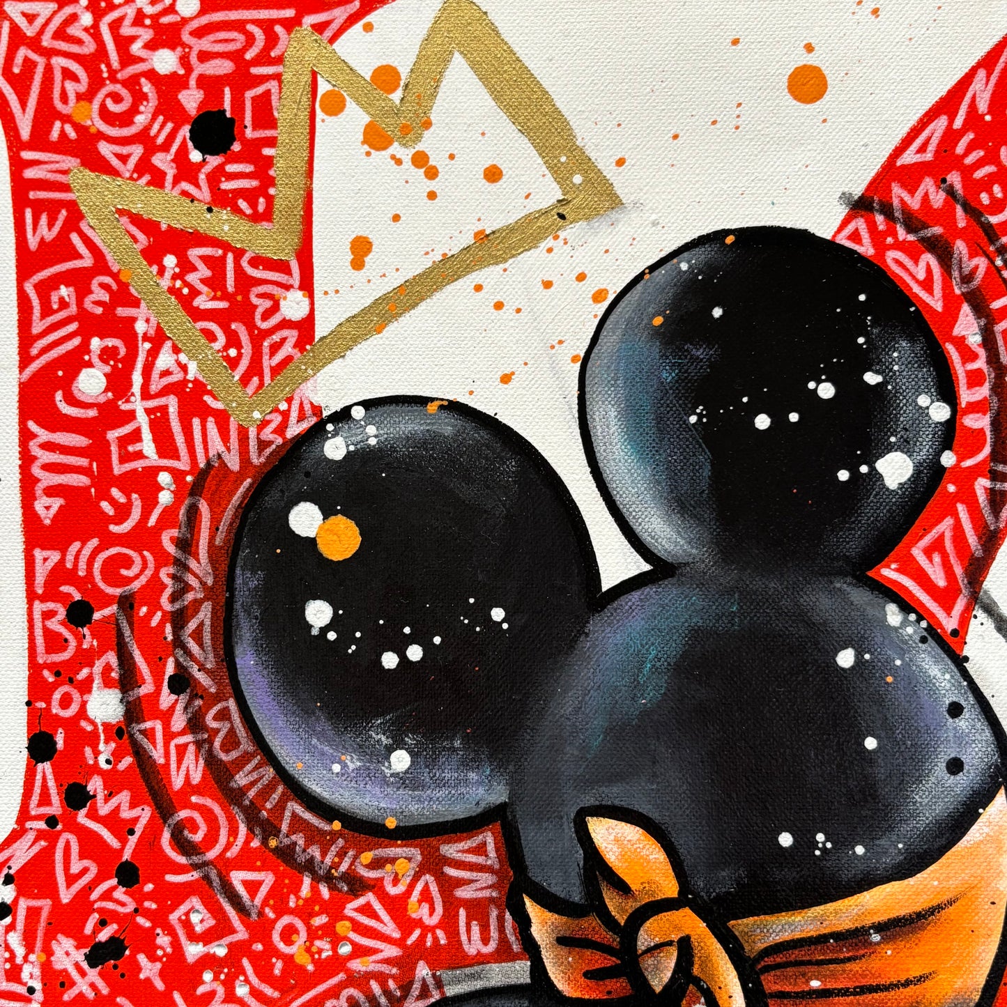 Mickey makes graffiti