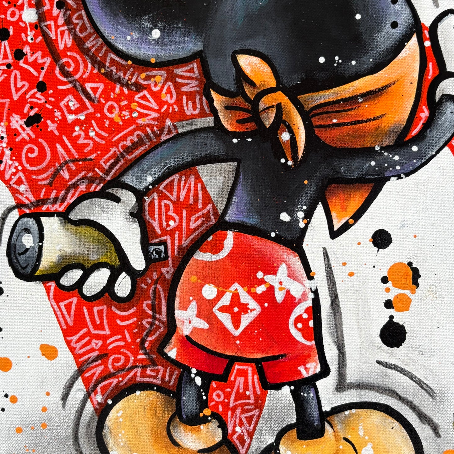 Mickey makes graffiti