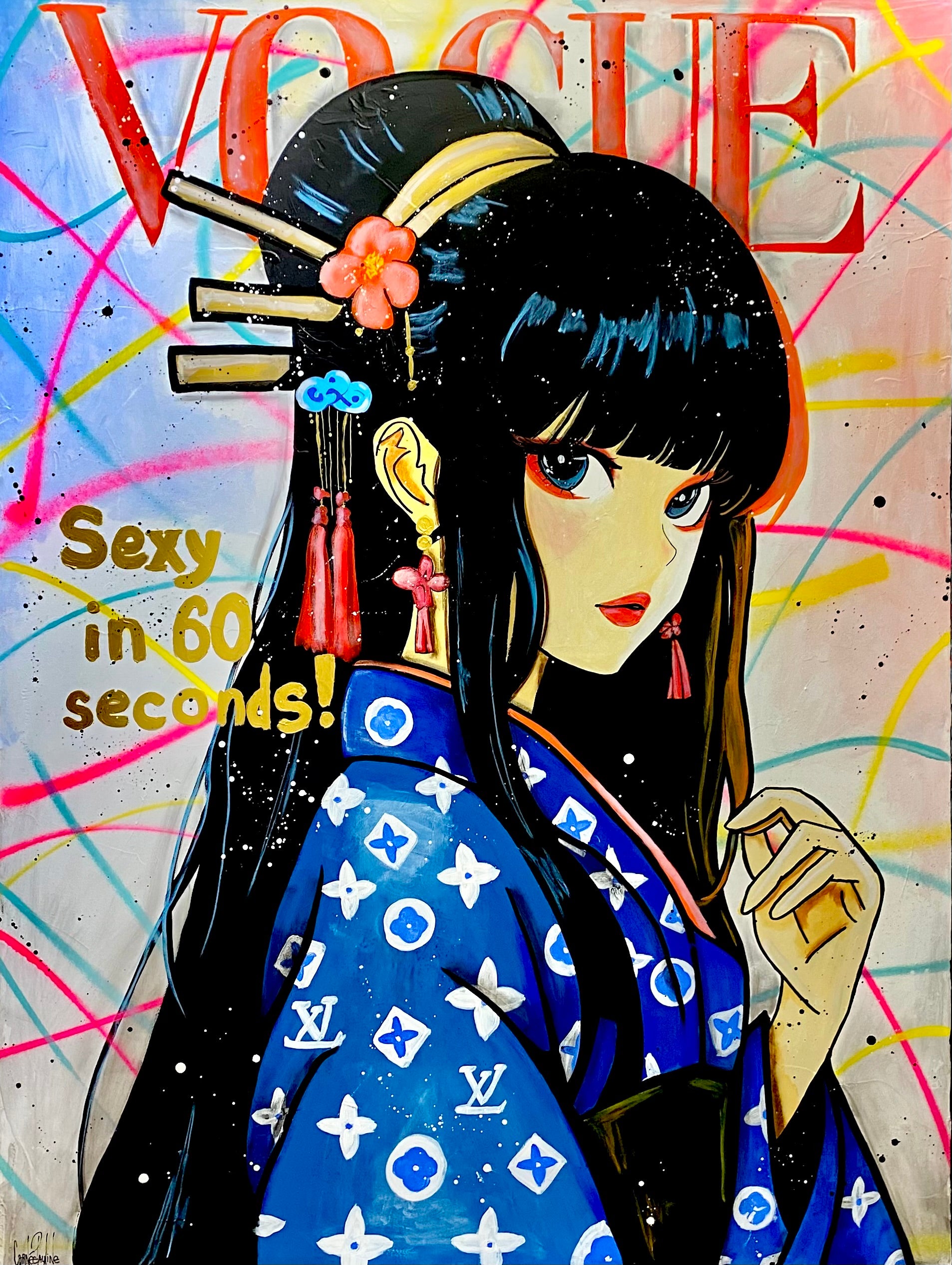 Sexy en rouge et bleu