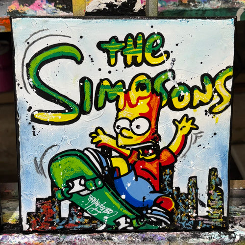 Bart Simpson en skateboard 