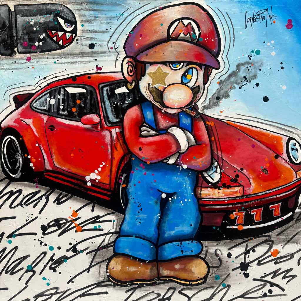 Mario like pop art 911 Porsche