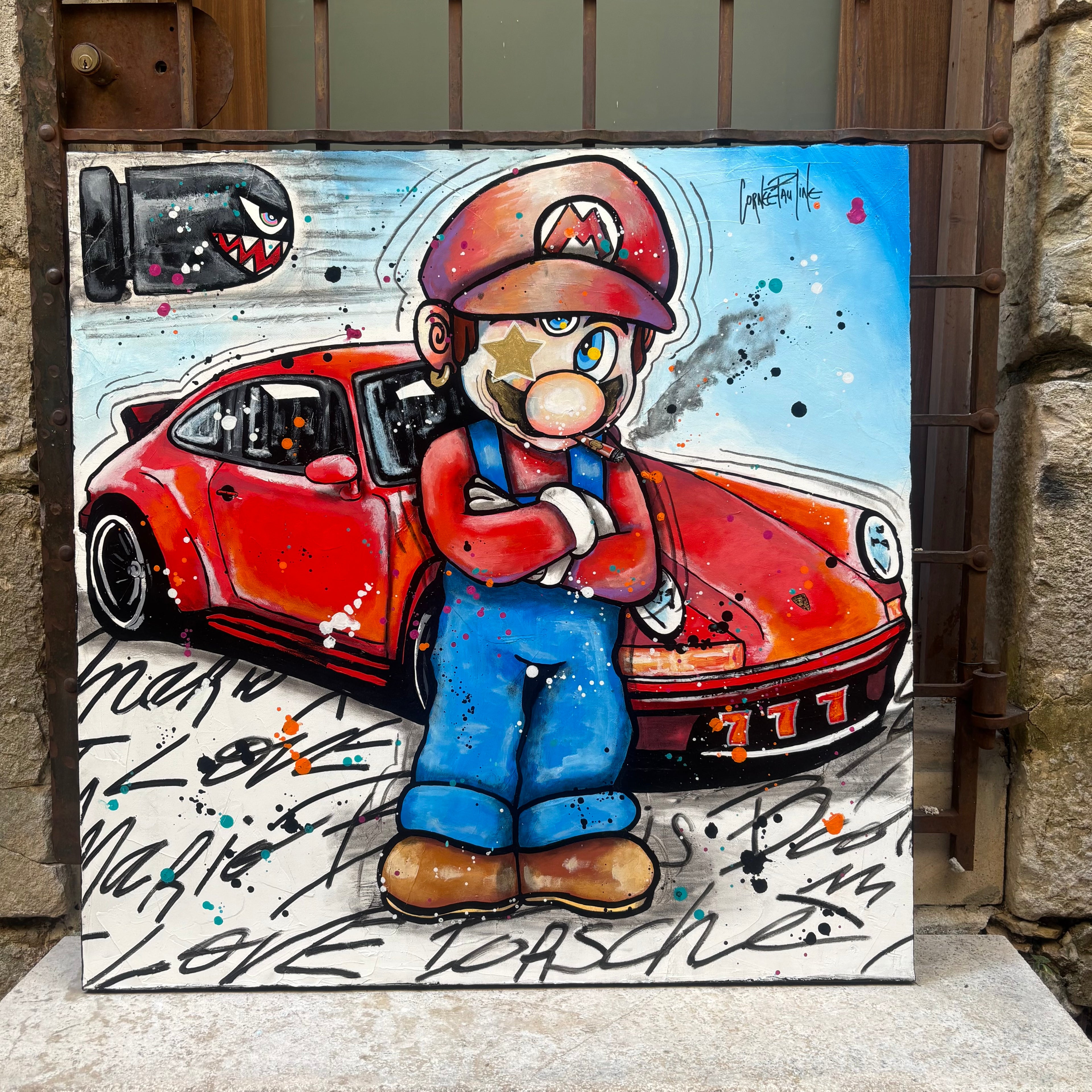 Mario like pop art 911 Porsche