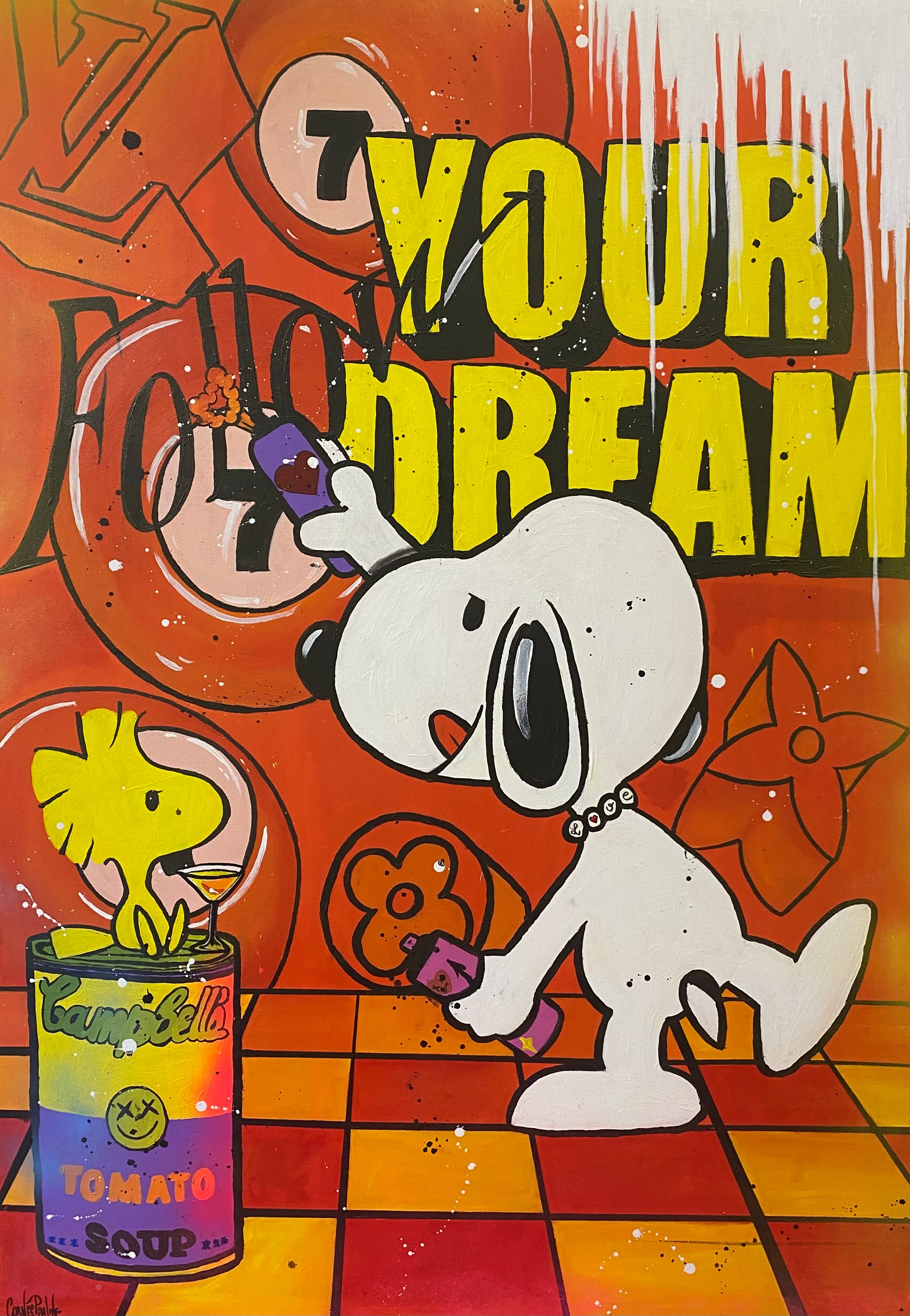 Tableau pop art snoopy 