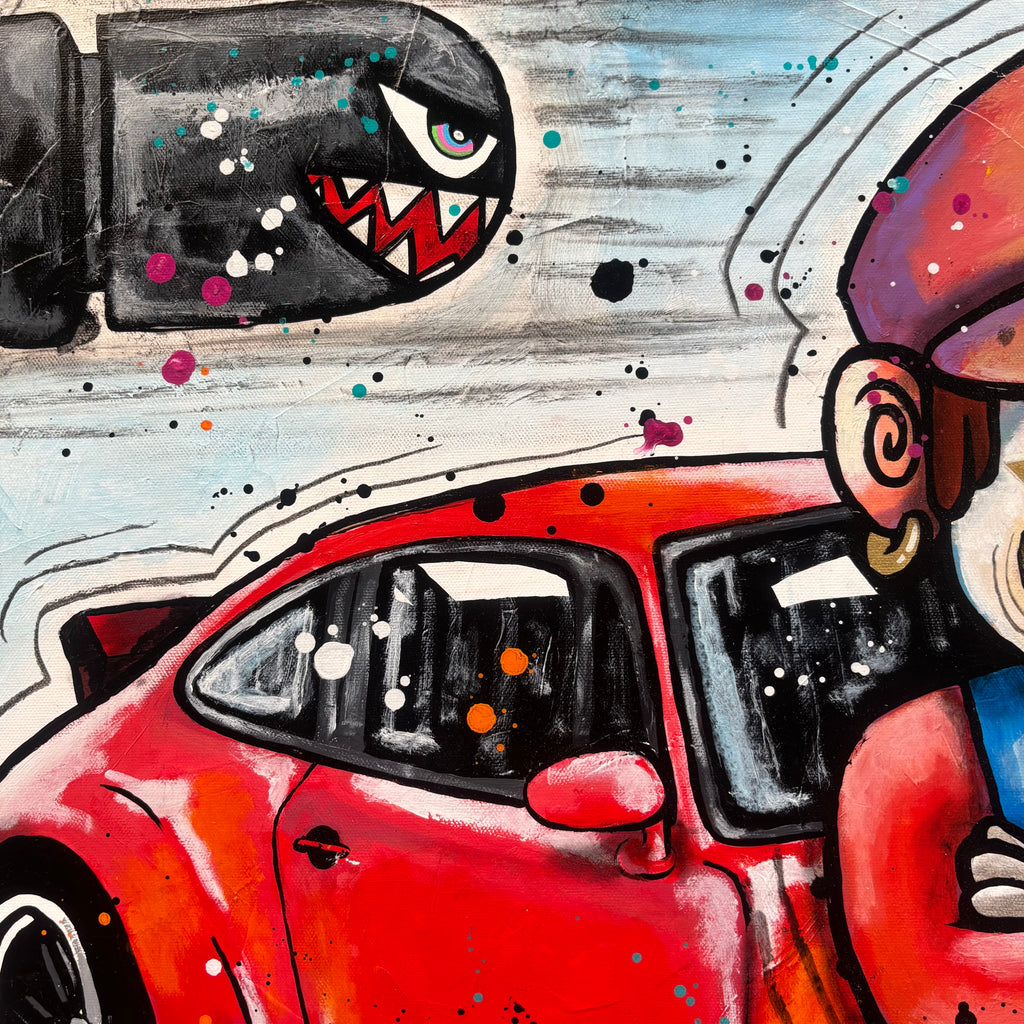Mario like pop art 911 Porsche