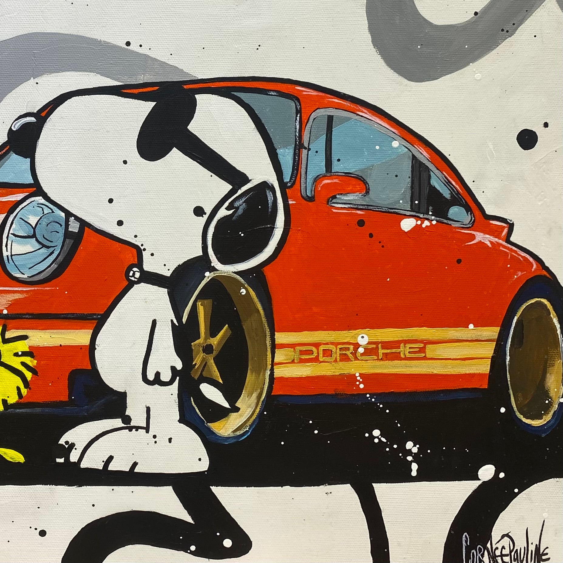Snoopy et ça Porsche 911