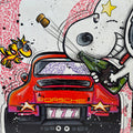Snoopy is back in that Porsche