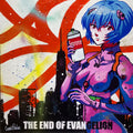 Tableau pop art Evangelion, Rei in New York de Pauline Cornée 