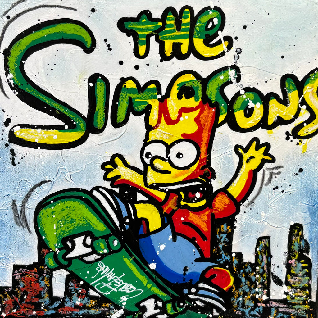 Bart Simpson en skateboard 