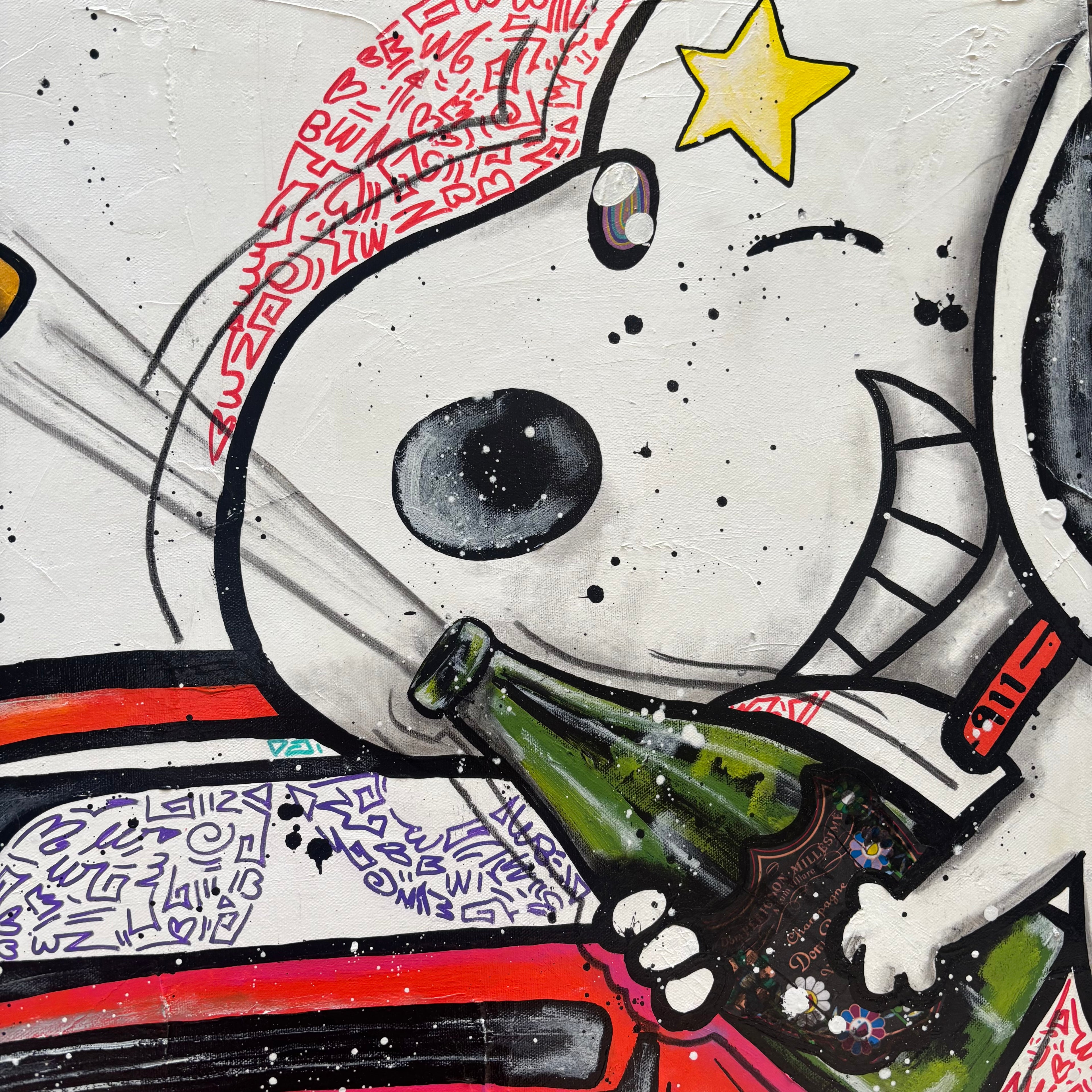 Snoopy is back in that Porsche