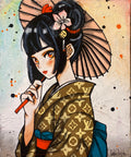 Miss Louis Vuitton, noir et orange