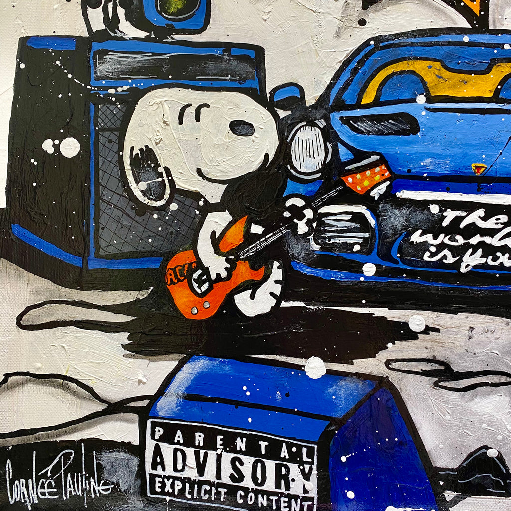 Snoopy et Woodstock en mode rock and roll