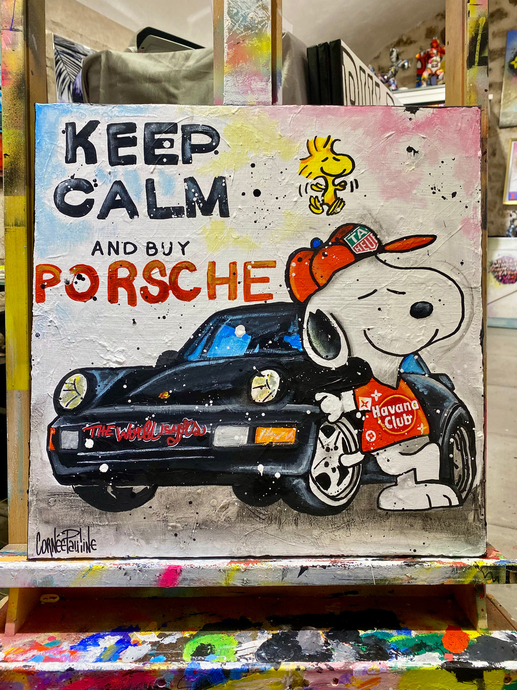 Restez calme et achetez Porsche, Snoopy