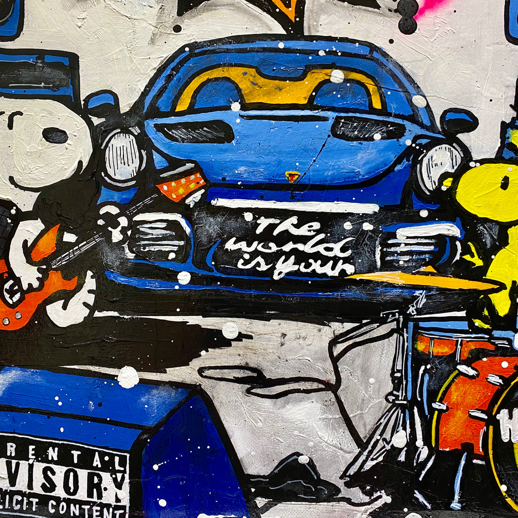 Snoopy et Woodstock en mode rock and roll