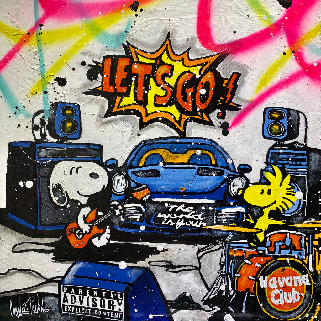 Snoopy et Woodstock en mode rock and roll