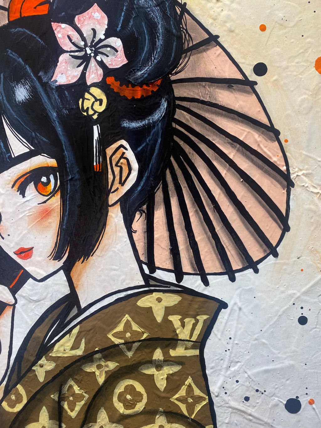 Miss Louis Vuitton, noir et orange
