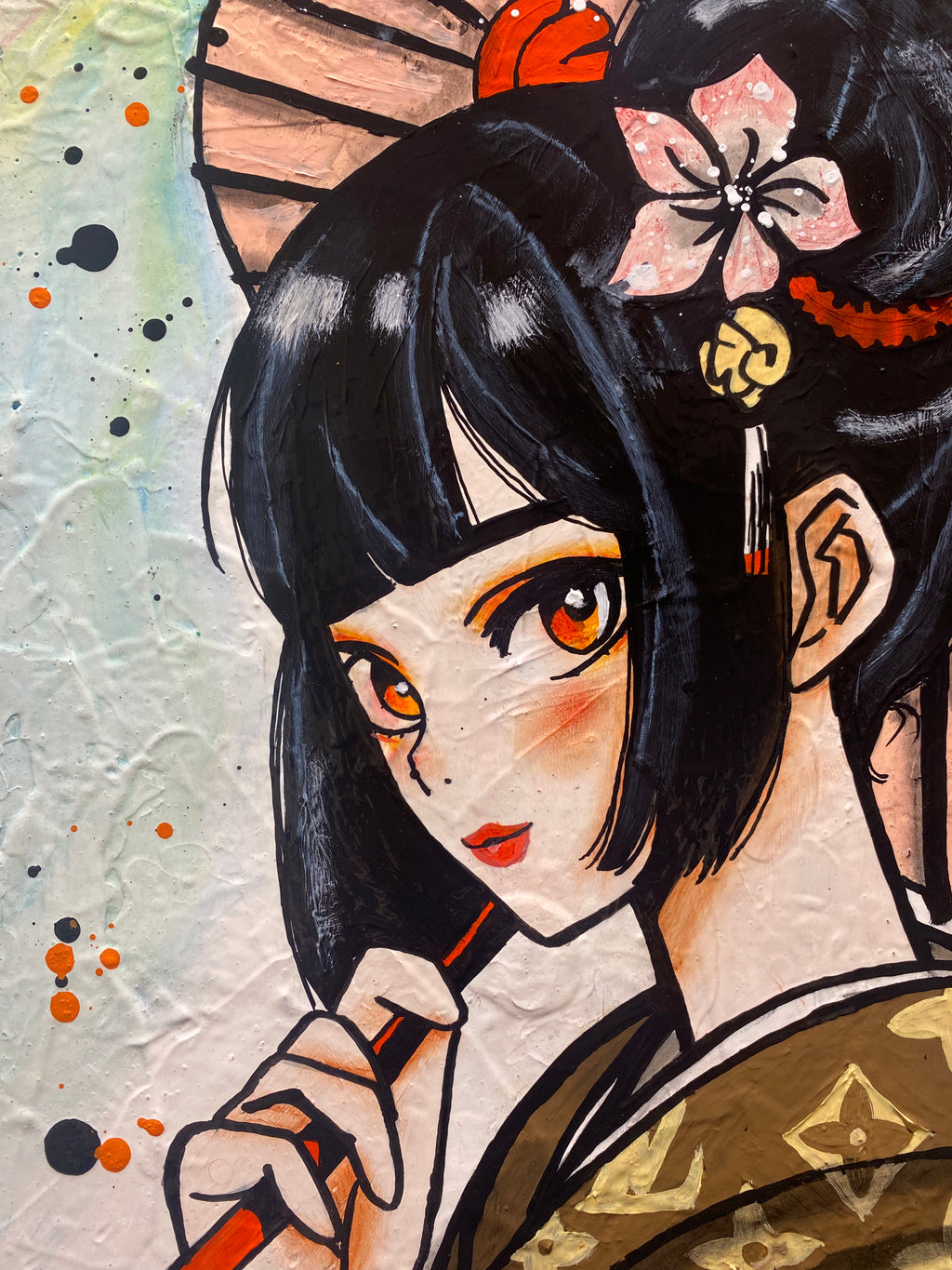 Miss Louis Vuitton, noir et orange