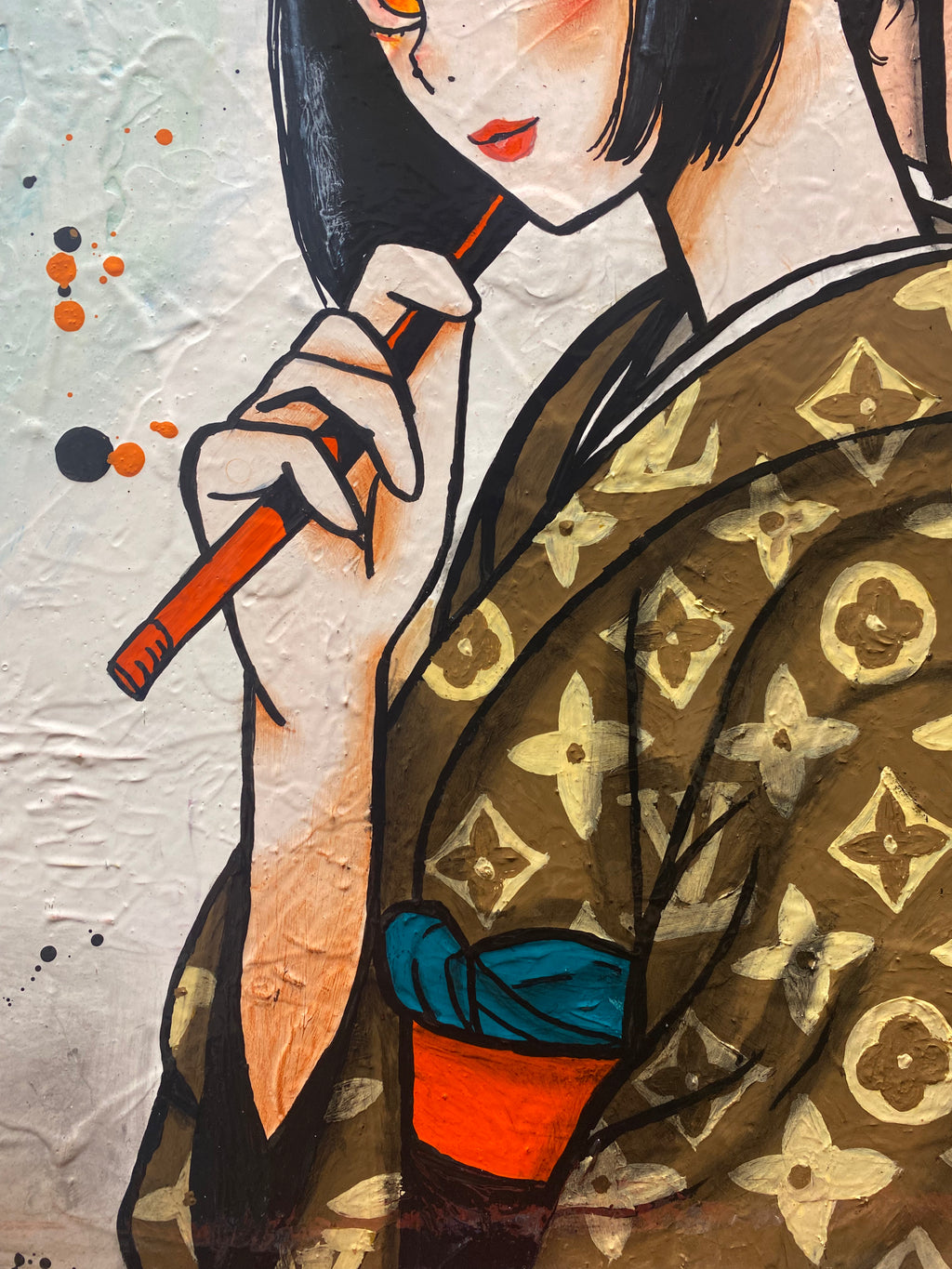 Miss Louis Vuitton, noir et orange