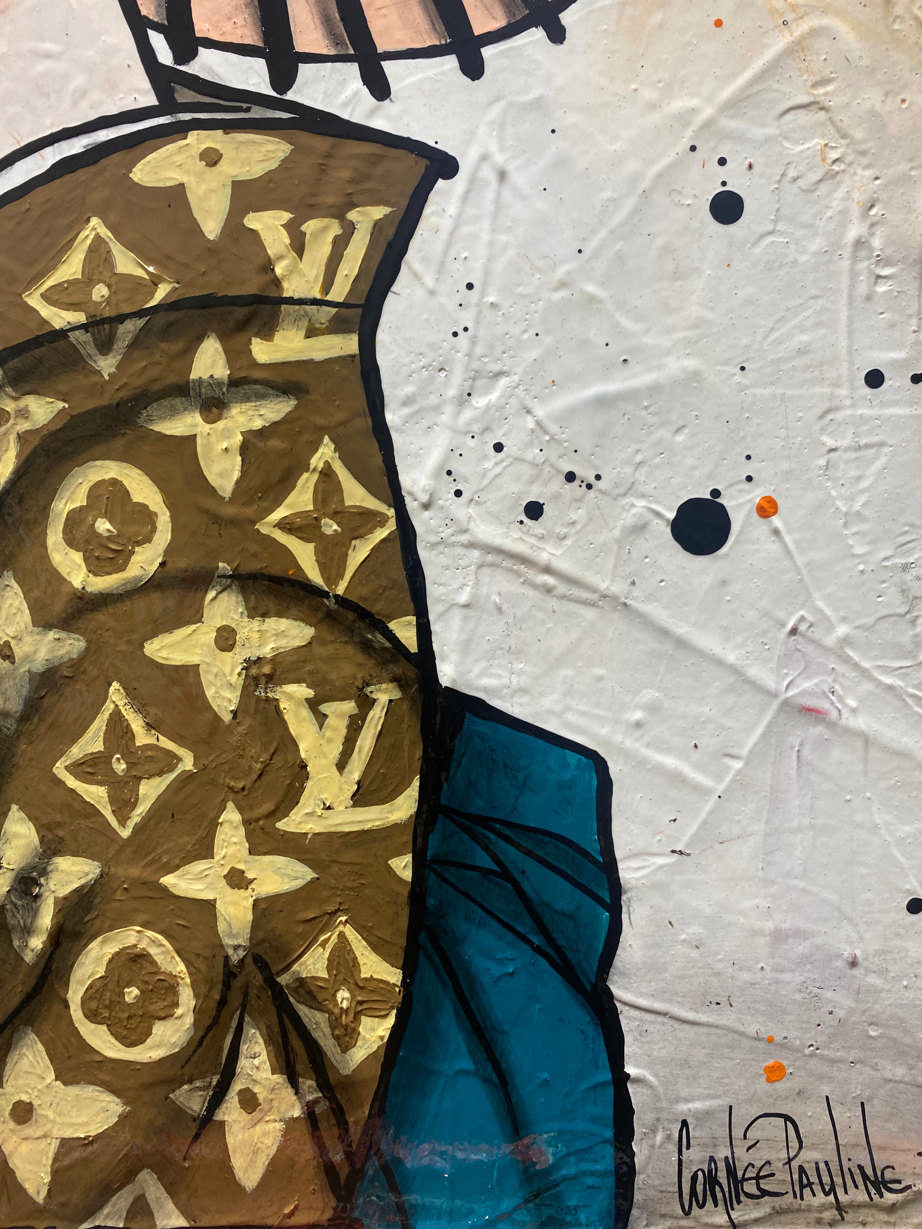 Miss Louis Vuitton, noir et orange