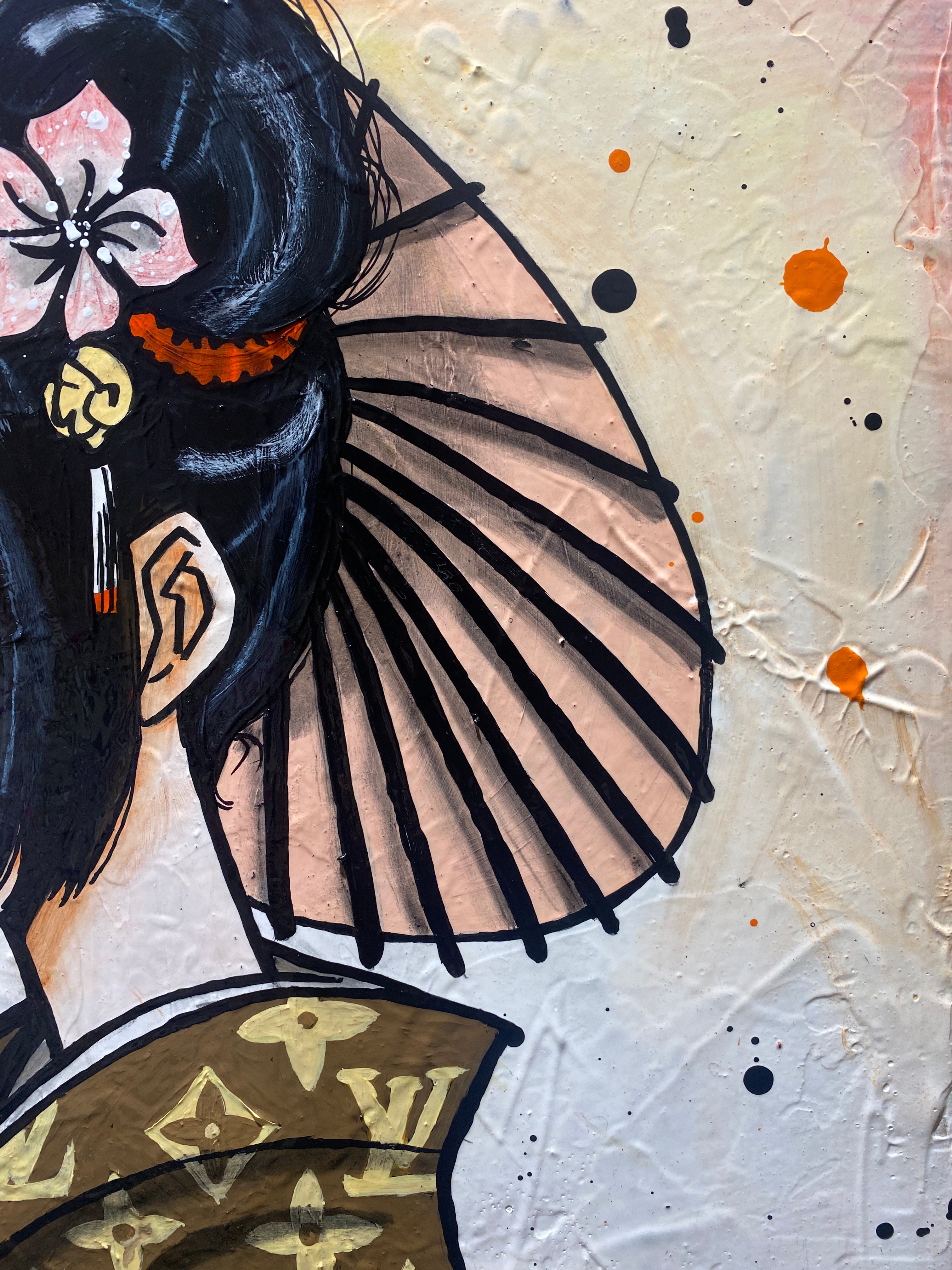 Miss Louis Vuitton, noir et orange